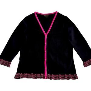 Grace Dane Lewis Ruffe Knit Cardigan LARGE